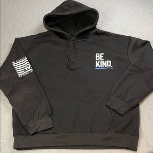 NEW Be Kind Black Hoodie XL TIL Valhalla Project Sweatshirt Unisex Like a Large